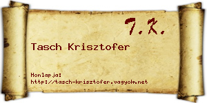 Tasch Krisztofer névjegykártya